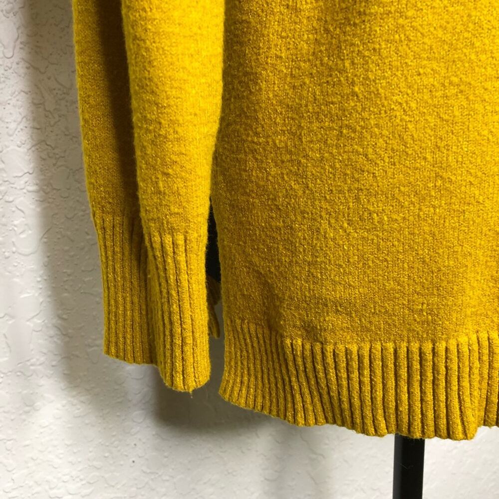 Anthropologie gold mustard yellow v neck sweater size Extra Small XS - Picture 14 of 15